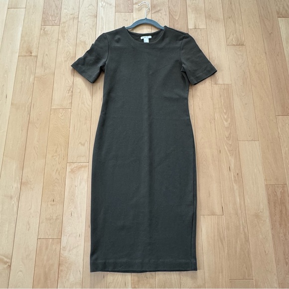 Khaki midi dress - H&M size small - Picture 1 of 8